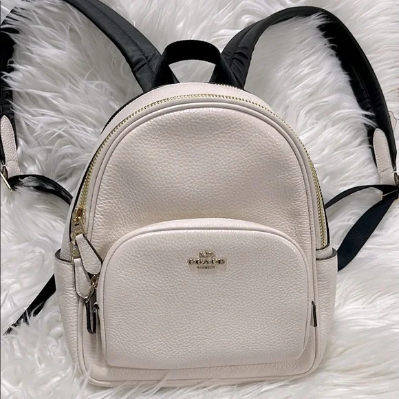 Coach White Leather Backpack COACH® | Restored Hitch Backpack In Signature Leather main image 4